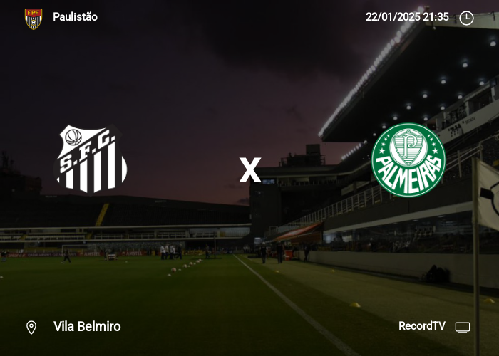 Santos x Palmeiras: Informações da partida | 22-01-2025