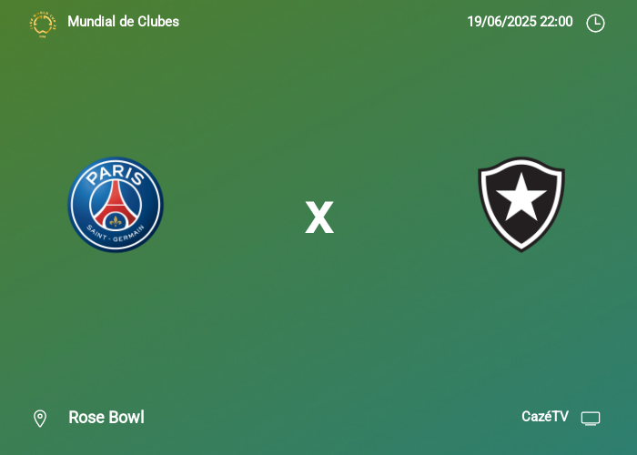 Paris Saint-Germain x Botafogo: Informações da partida | 19-06-2025