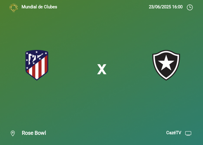 Atlético de Madrid x Botafogo: Informações da partida | 23-06-2025