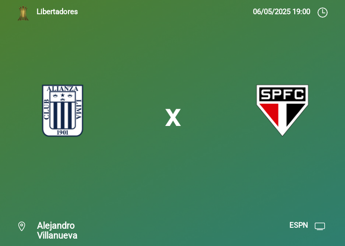 Alianza Lima x São Paulo: Informações da partida | 06-05-2025