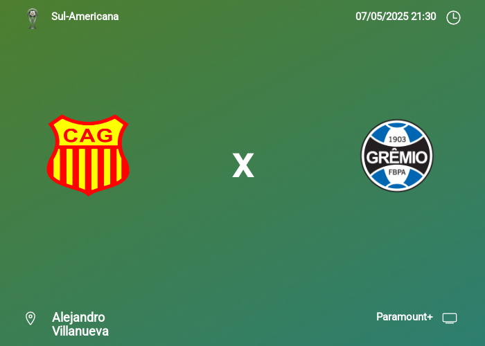 Atlético Grau x Grêmio: Informações da partida | 07-05-2025