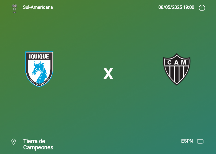 Iquique x Atlético MG: Informações da partida | 08-05-2025
