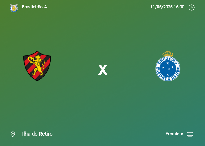 Sport x Cruzeiro: Informações da partida | 11-05-2025