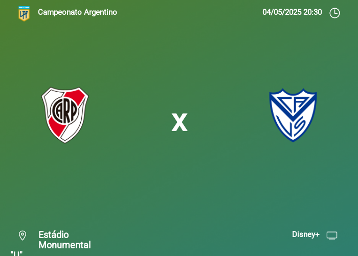 River Plate vs Vélez Sarsfield: Información del juego | 04-05-2025