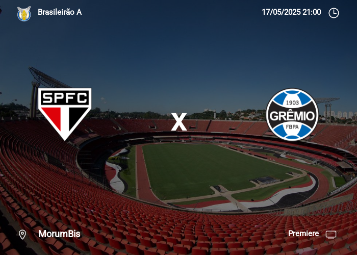 São Paulo x Grêmio: Informações da partida | 17-05-2025