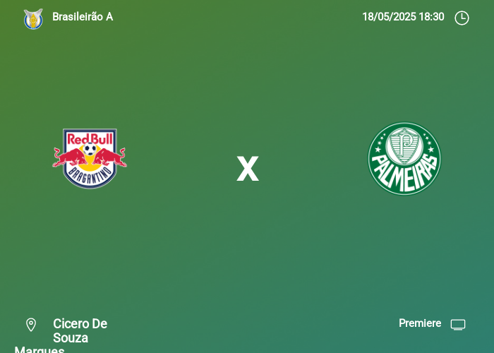 Bragantino x Palmeiras: Informações da partida | 18-05-2025