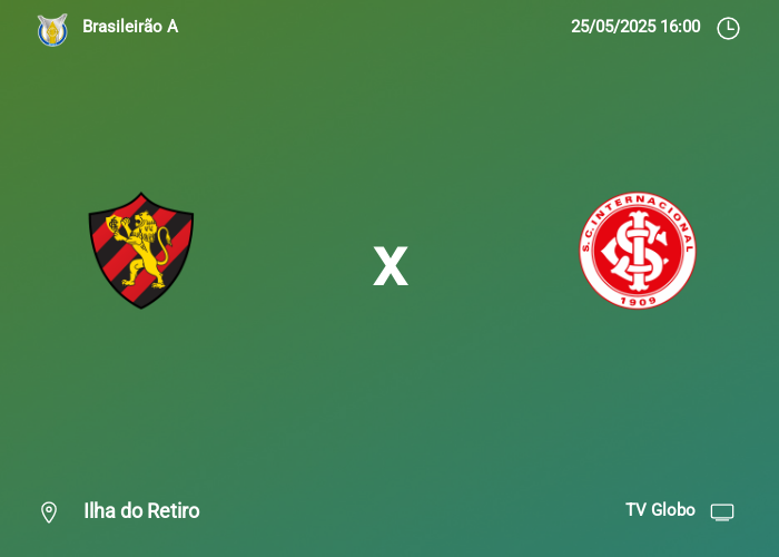 Sport x Internacional: Informações da partida | 25-05-2025