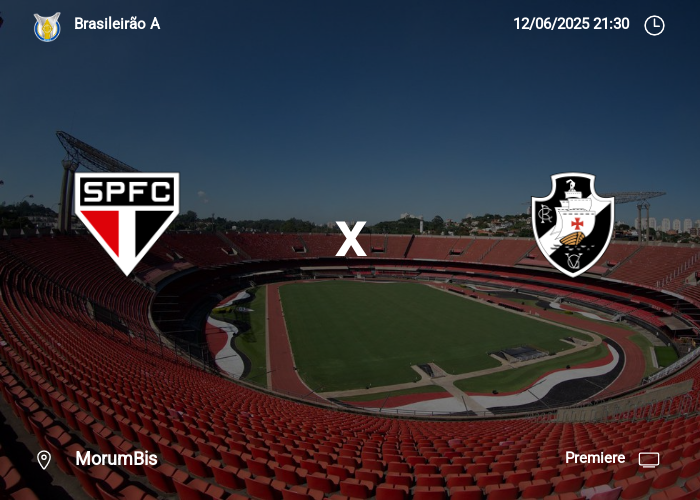 São Paulo x Vasco: Informações da partida | 12-06-2025