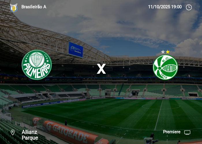 Palmeiras x Juventude: Informações da partida | 11-10-2025