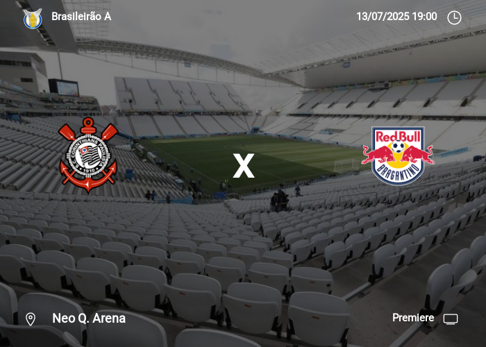 Corinthians x Bragantino: Informações da partida | 13-07-2025