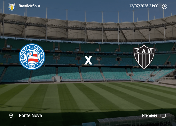 Bahia x Atlético MG: Informações da partida | 12-07-2025