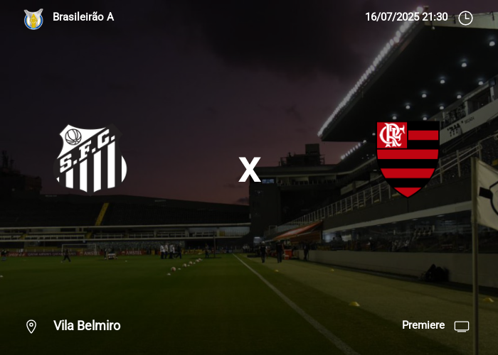 Santos x Flamengo: Informações da partida | 16-07-2025