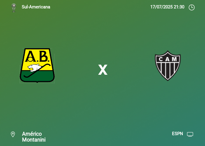 Atlético Bucaramanga x Atlético MG: Informações da partida | 17-07-2025