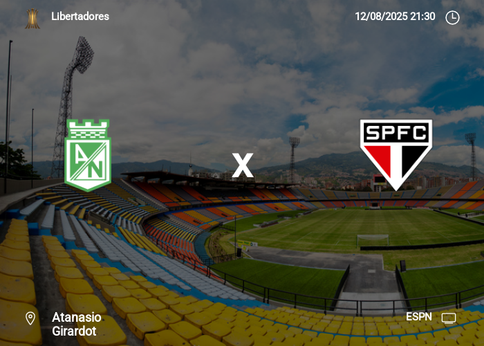 Atlético Nacional x São Paulo: Informações da partida | 12-08-2025