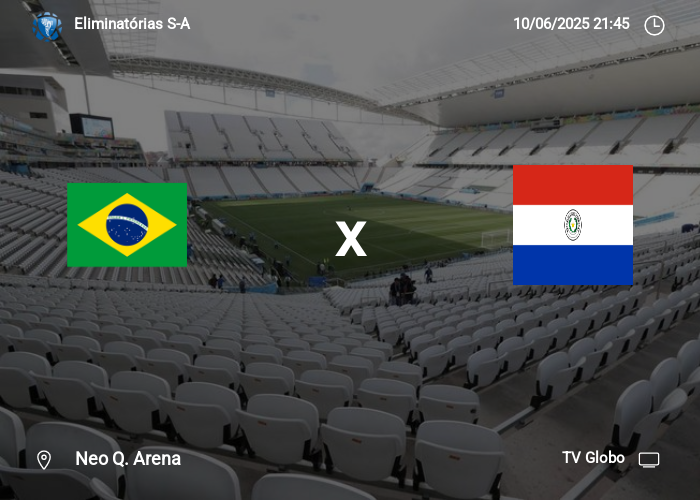 Brasil x Paraguai: Informações da partida | 10-06-2025