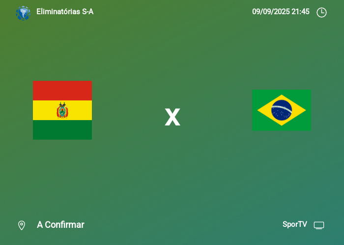 Bolívia x Brasil: Informações da partida | 09-09-2025