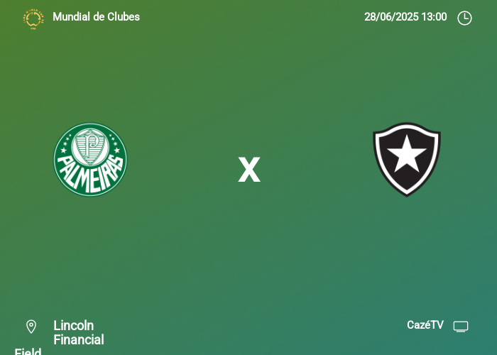 Palmeiras x Botafogo: Informações da partida | 28-06-2025