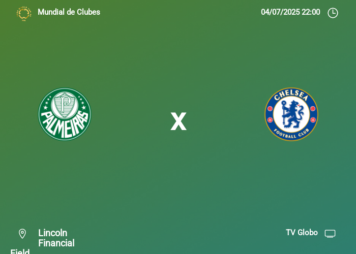 Palmeiras x Chelsea: Informações da partida | 04-07-2025