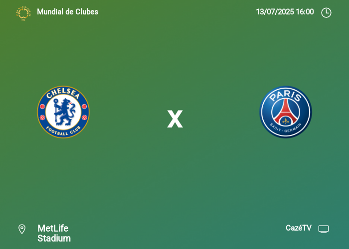 Chelsea x Paris Saint-Germain: Informações da partida | 13-07-2025