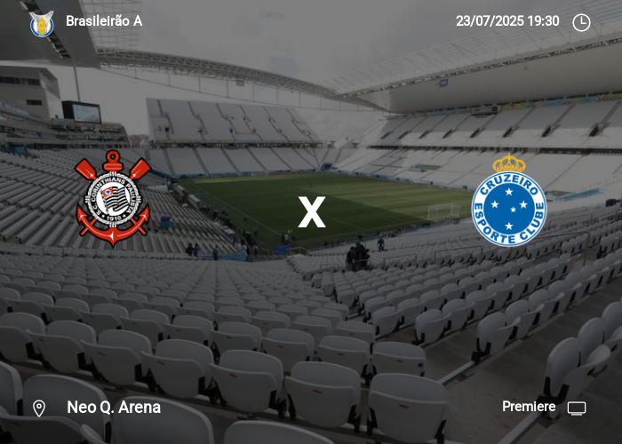 Corinthians x Cruzeiro: Informações da partida | 23-07-2025