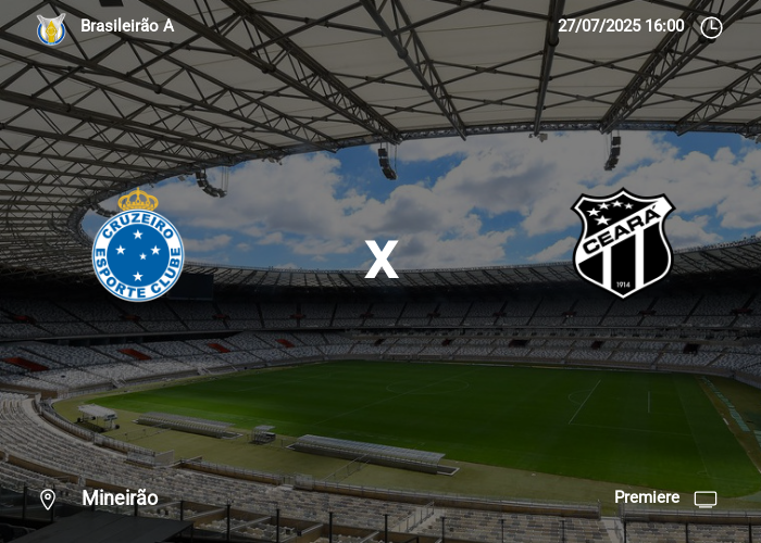 Cruzeiro x Ceará: Informações da partida | 27-07-2025