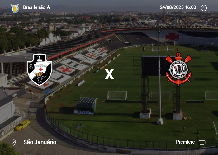 Vasco x Corinthians: Informações da partida | 24-08-2025