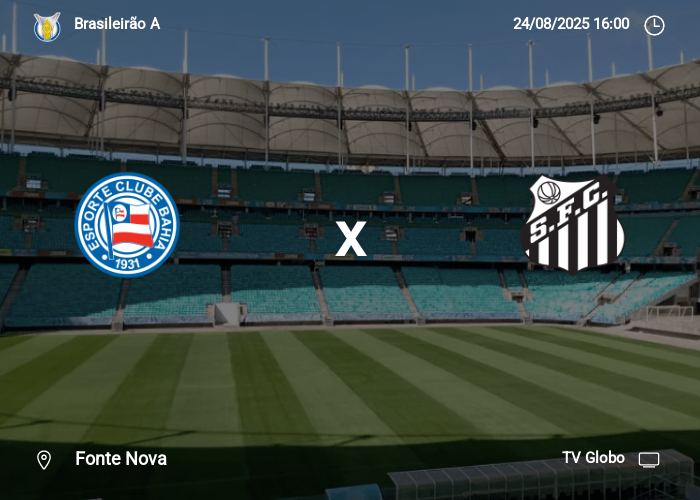 Bahia x Santos: Informações da partida | 24-08-2025