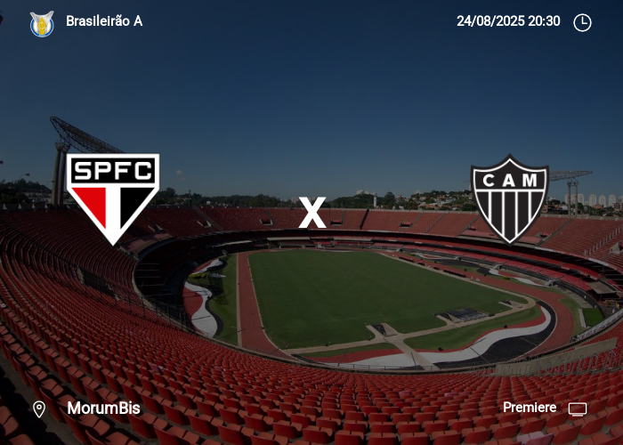 São Paulo x Atlético MG: Informações da partida | 24-08-2025