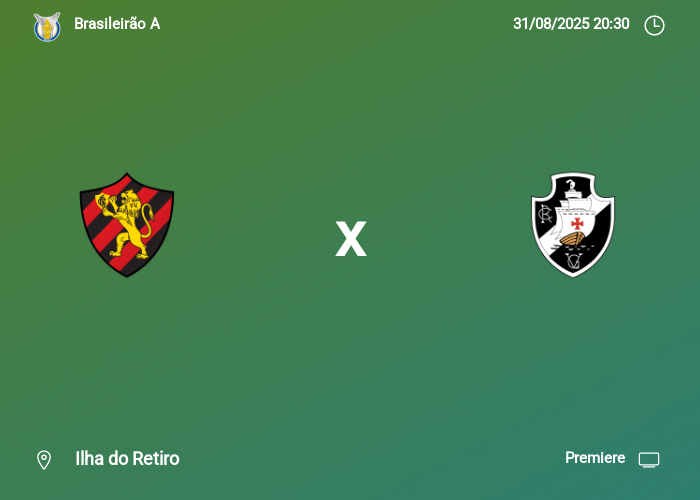 Sport x Vasco: Informações da partida | 31-08-2025