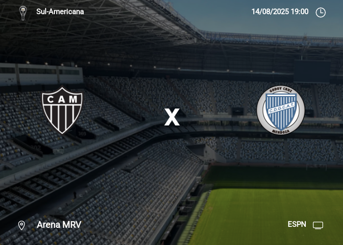 Atlético MG x Godoy Cruz: Informações da partida | 14-08-2025