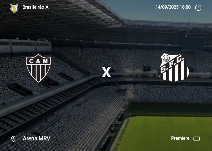 Atlético MG x Santos: Informações da partida | 14-09-2025