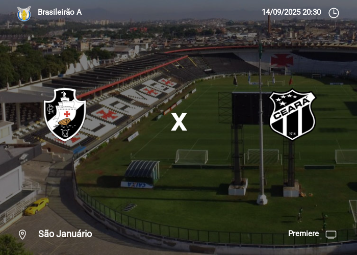 Vasco x Ceará: Informações da partida | 14-09-2025