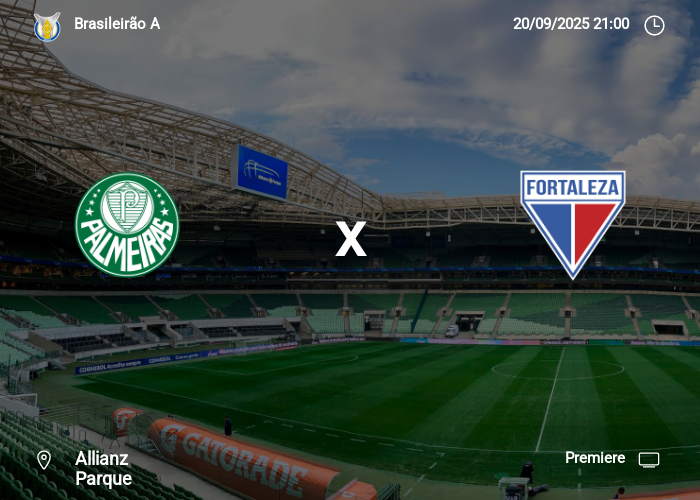 Palmeiras x Fortaleza: Informações da partida | 20-09-2025