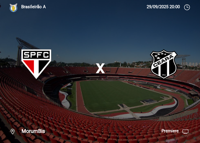 São Paulo x Ceará: Informações da partida | 29-09-2025