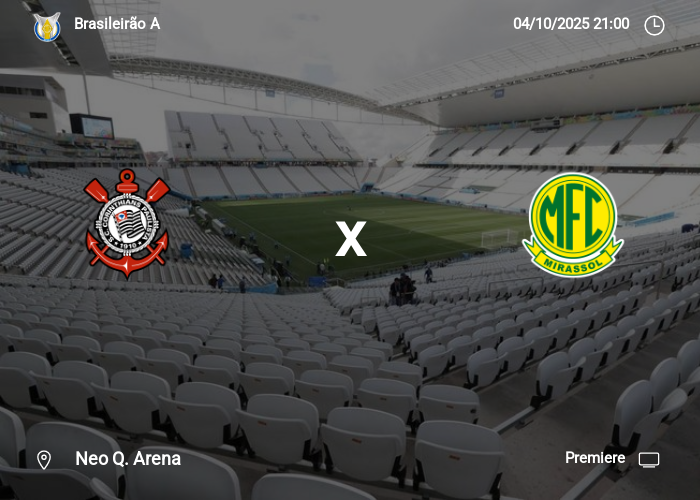 Corinthians x Mirassol: Informações da partida | 04-10-2025