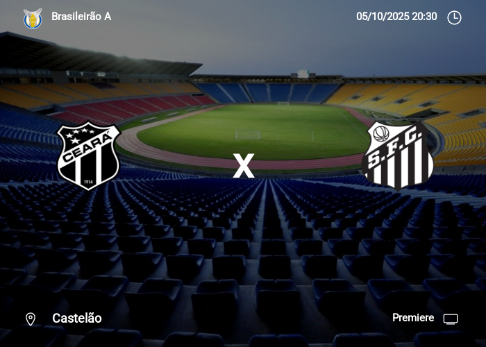 Ceará x Santos: Informações da partida | 05-10-2025