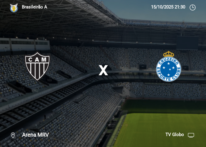 Atlético MG x Cruzeiro: Informações da partida | 15-10-2025