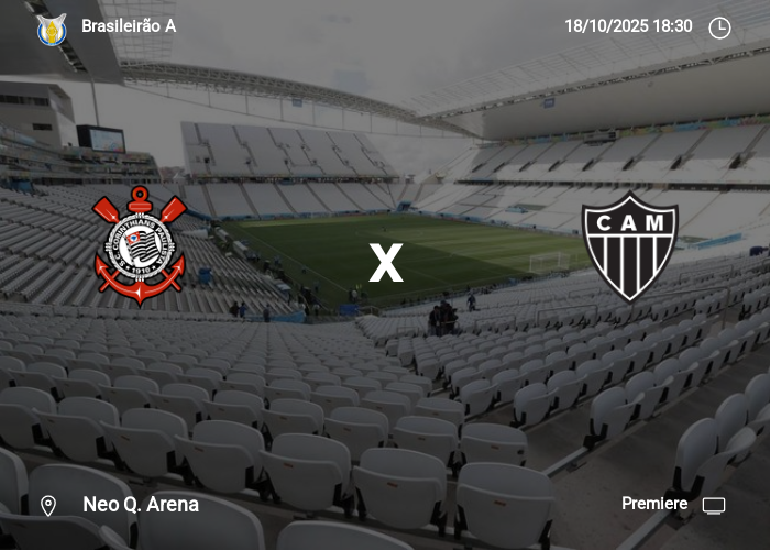 Corinthians x Atlético MG: Informações da partida | 18-10-2025
