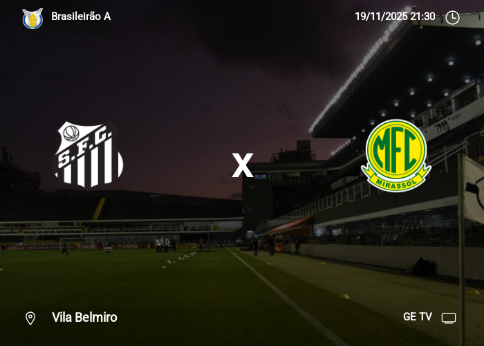 Santos x Mirassol: Informações da partida | 19-11-2025
