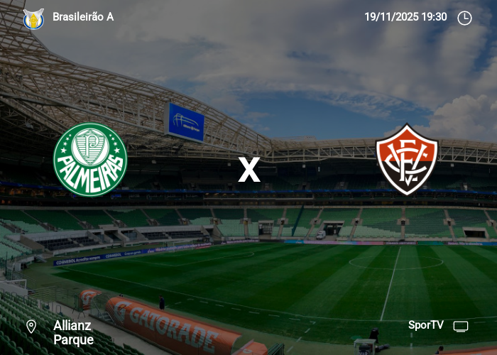 Palmeiras x Vitória: Informações da partida | 19-11-2025