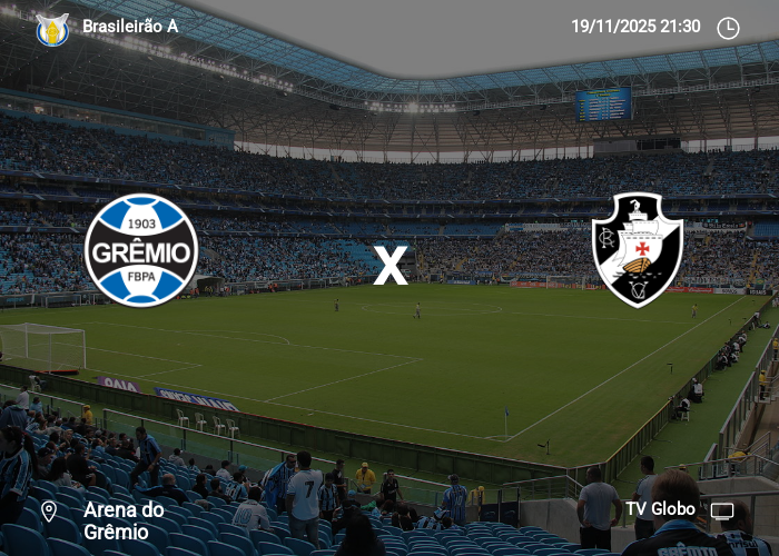Grêmio x Vasco: Informações da partida | 19-11-2025